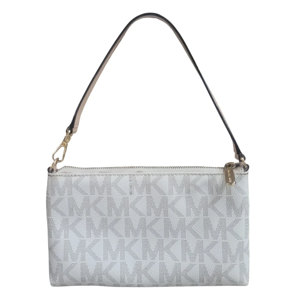 Michael Kors Monogram Small Vanilla Purse/Wristlet